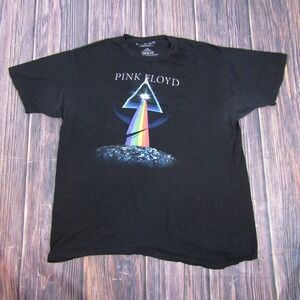 Pink Floyd Shirt Mens Large Black Dark Side of the Moon Prism Rainbow Rock Tee